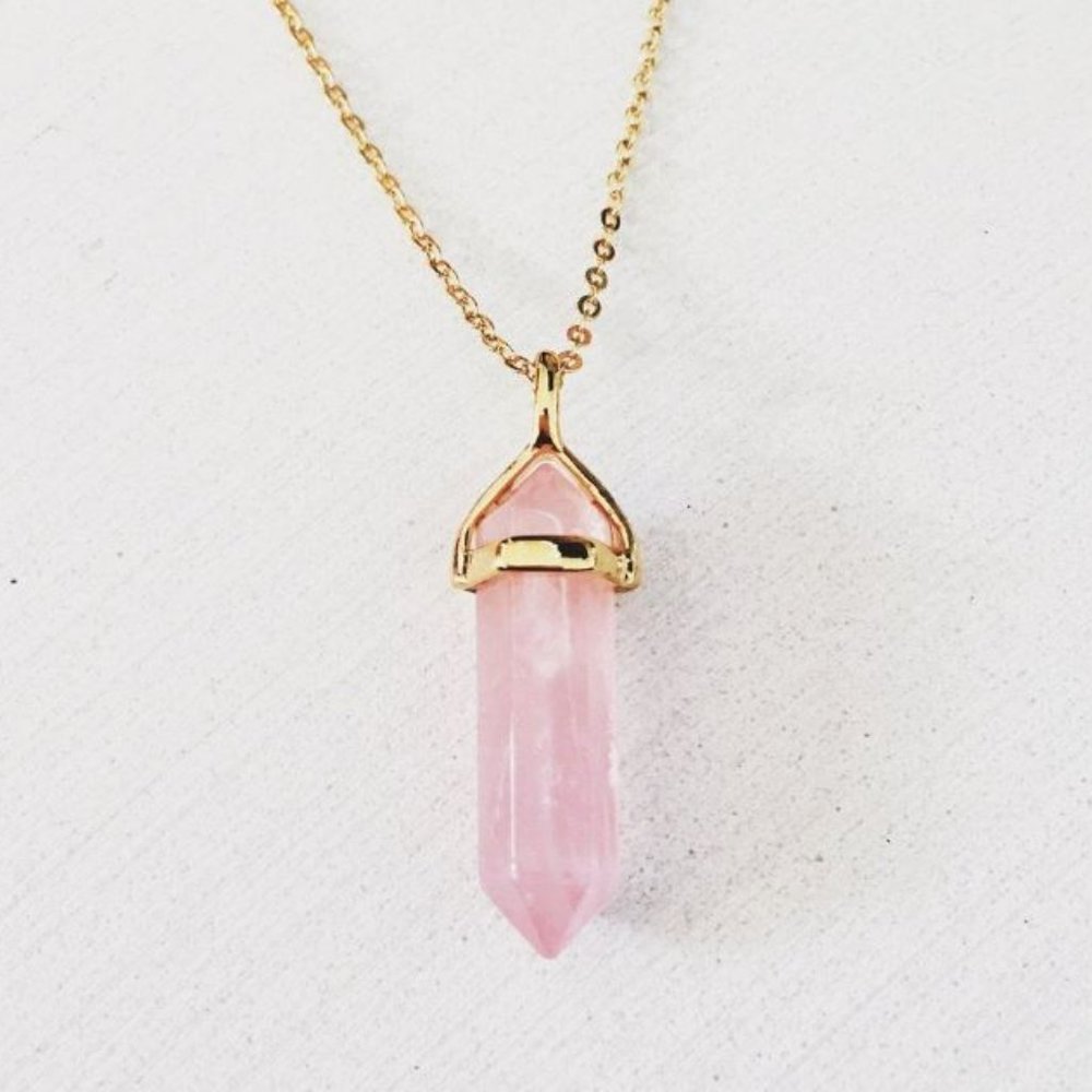 Rose quartz necklace